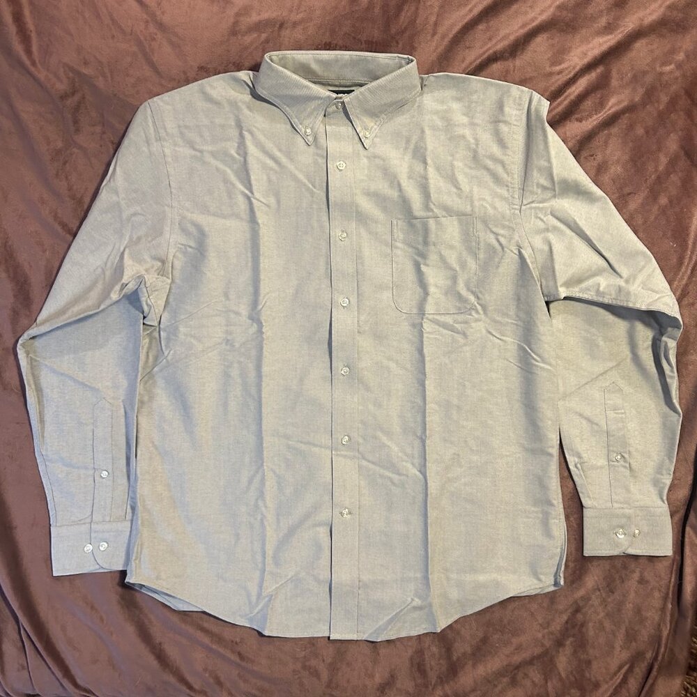 COPY - BNWT Lands' End Men's Long Sleeve Oxford Shirt - Grey, Size L